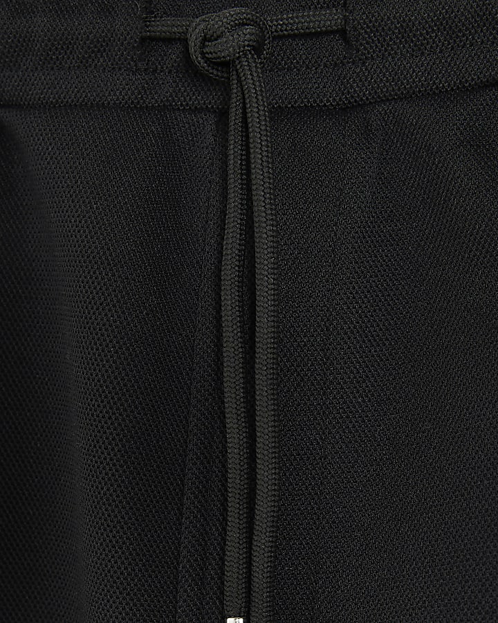 Black Slim Fit Turn Up Hem Joggers