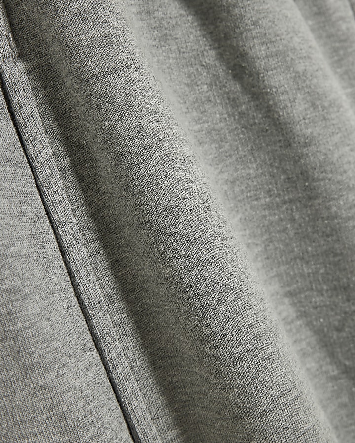 Grey Super Wide Barrel Leg Joggers