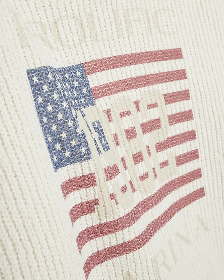 Beige Knit Prolific Regatta Crew Jumper