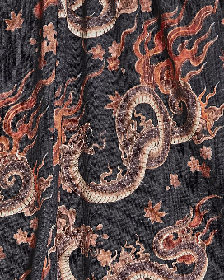 Black Dragon T-Shirt Loungewear Set
