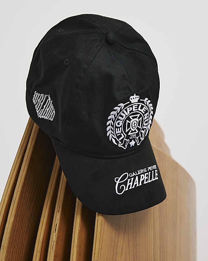 Black Chapelle Crest Embroidery Cap