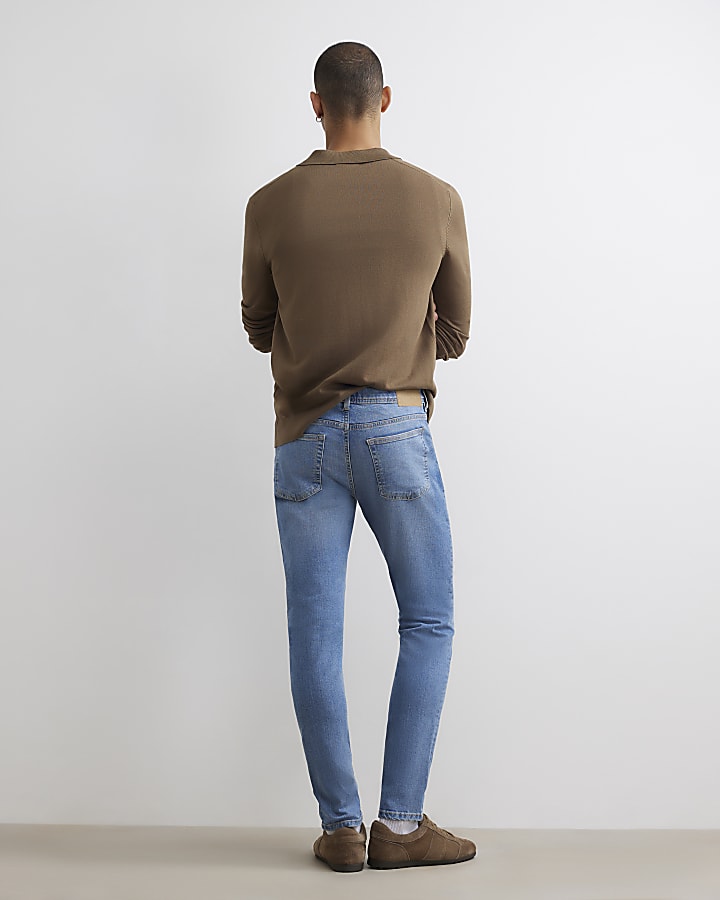 Blue Skinny Fit Stretch Jeans 