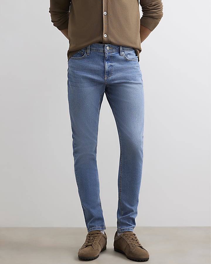 Blue Skinny Fit Stretch Jeans 