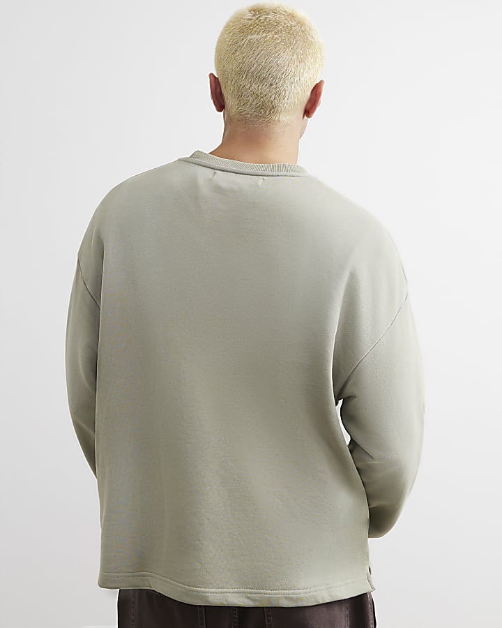 Khaki Cotton Blend Flame T-Shirt