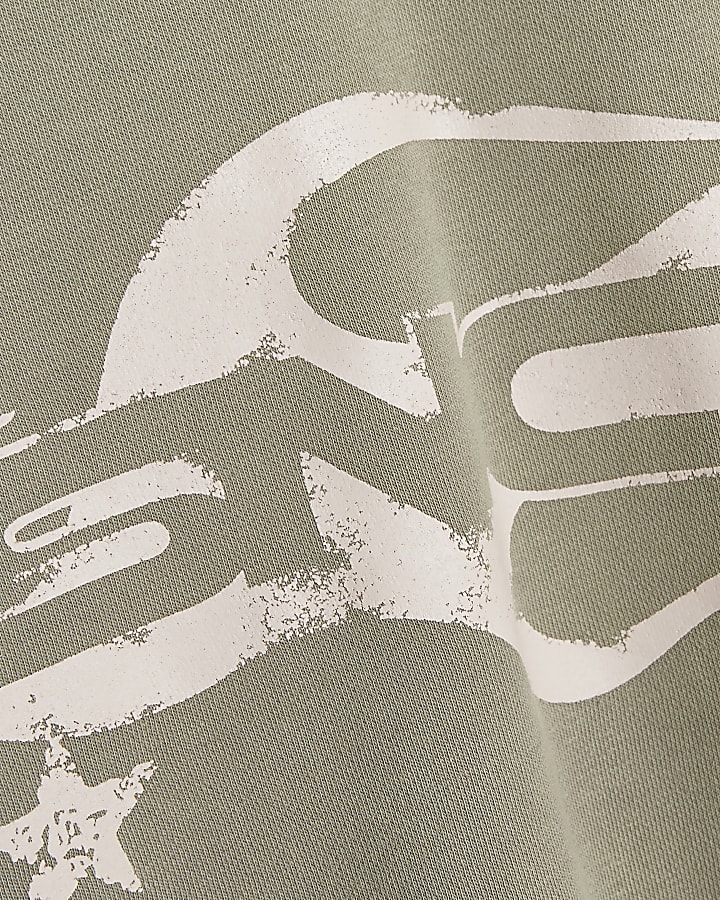 Khaki Cotton Blend Flame T-Shirt