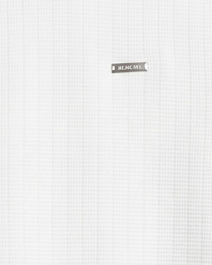White Muscle Fit Textured T-Shirt