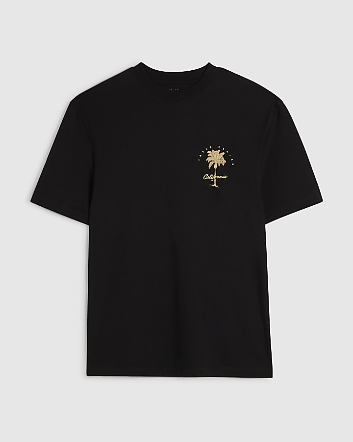 Black California Palm Tree T-Shirt