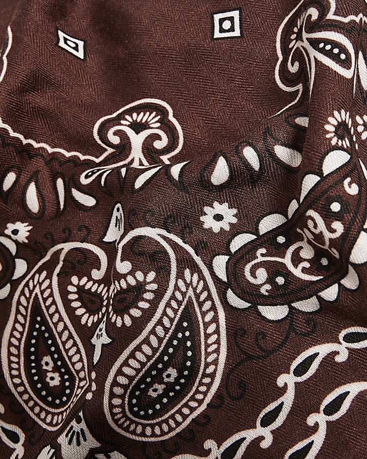 Brown Paisley Bandana