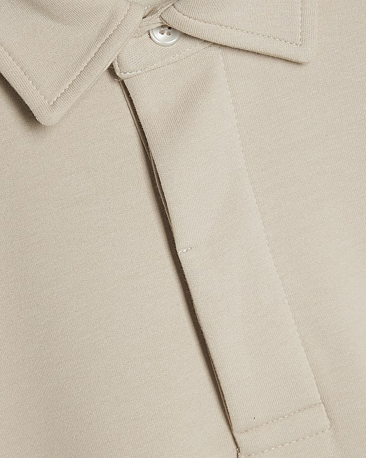 Beige RI Studio Oversized Polo Shirt