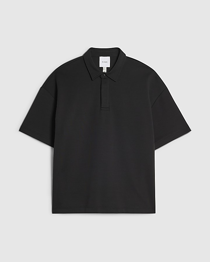 Black RI Studio Oversized Polo Shirt
