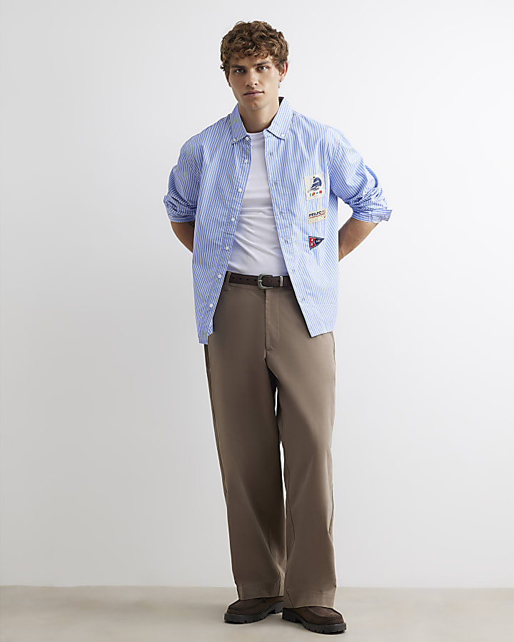 Blue Regular Fit Prolific Striped Shirt
