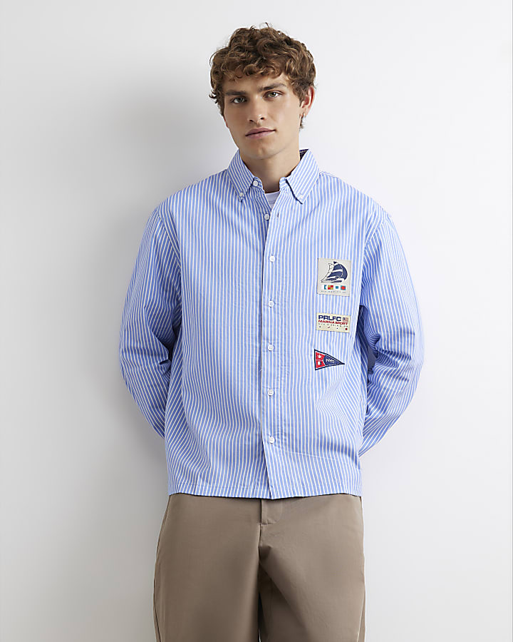 Blue Regular Fit Prolific Striped Shirt