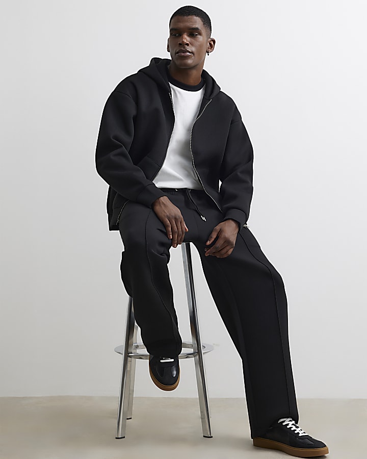 Black Premium Wide Leg Joggers