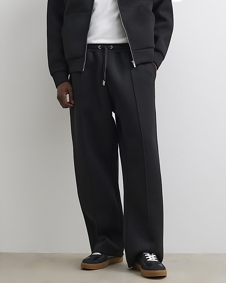 Black Premium Wide Leg Joggers