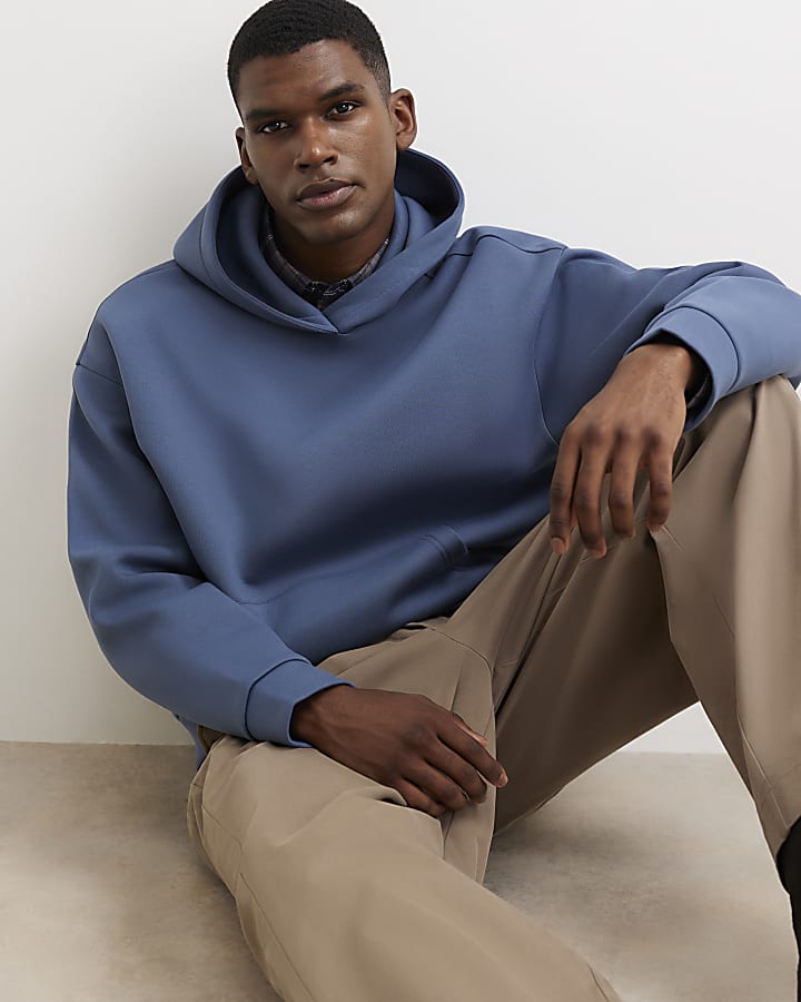 Blue Premium Oversized Fit Hoodie