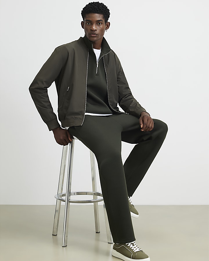 Khaki Premium Regular Fit Joggers