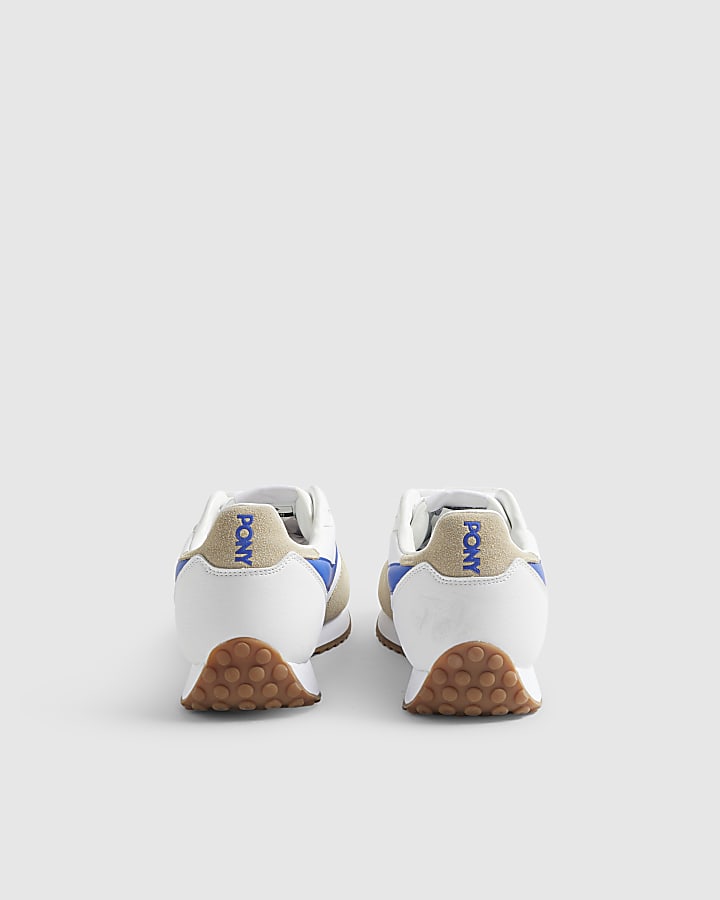 Blue Pony Leather Panel Runner Trainers