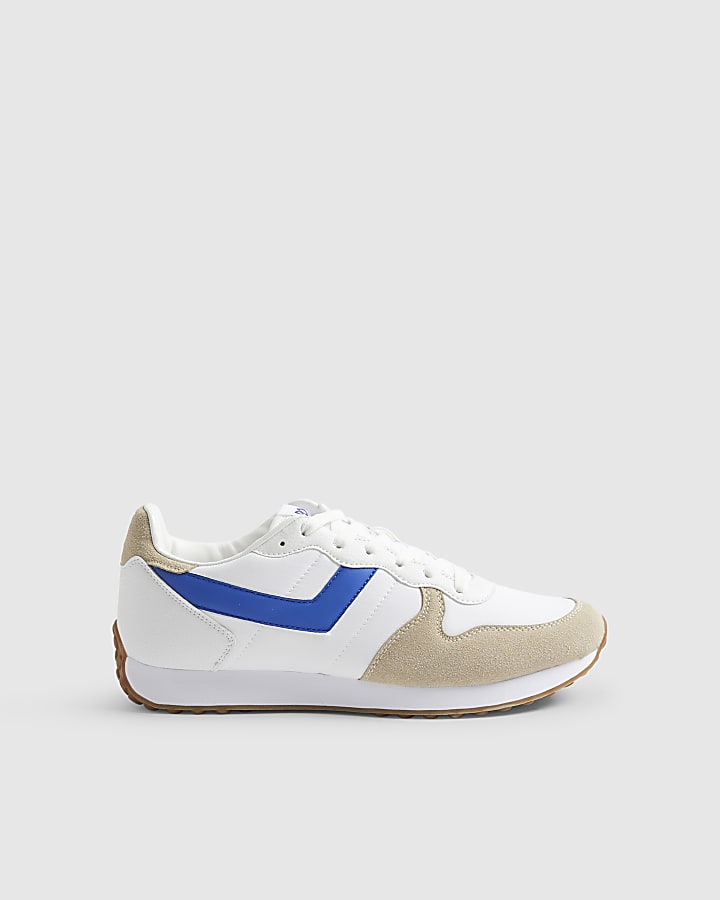 Blue Pony Leather Panel Runner Trainers