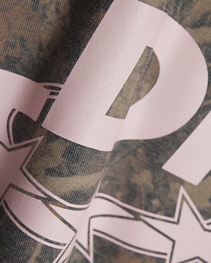 Khaki Cotton 98 LDN Camo Long Sleeve T-Shirt