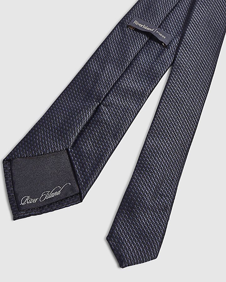 Navy Textured Tie