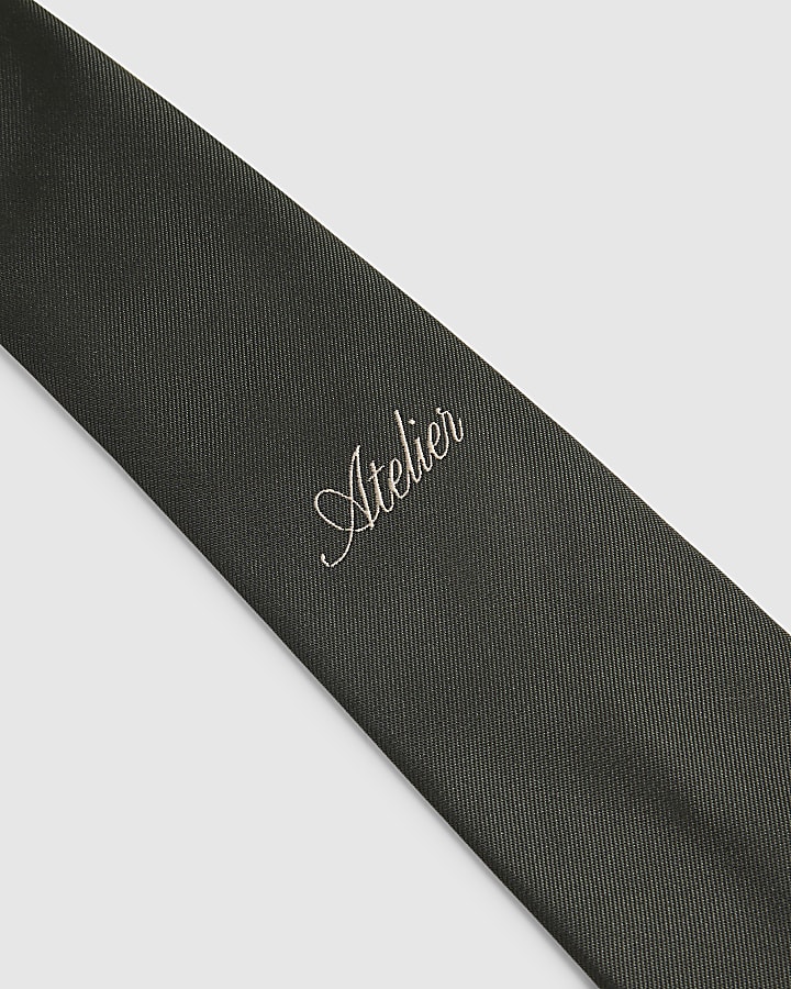 Green Atelier Script Tie
