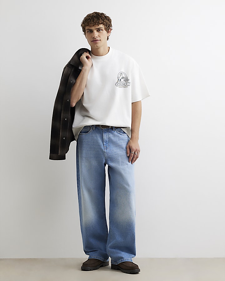Cream Cotton Outlaw Heritage T-Shirt