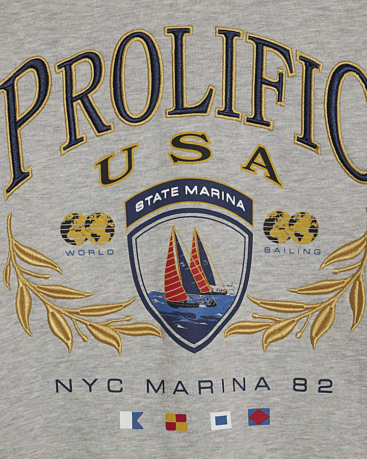 Grey Cotton Prolific Nautical Sweatshirt