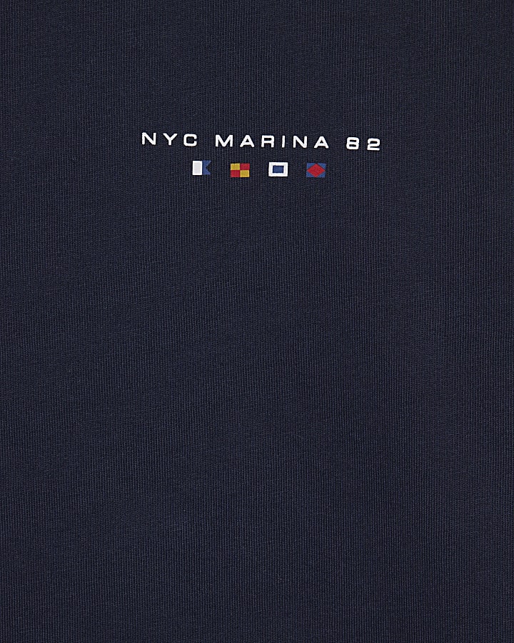 Navy Cotton Prolific Flags T-Shirt