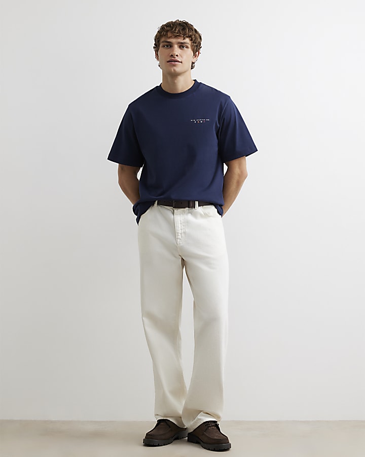 Navy Cotton Prolific Flags T-Shirt