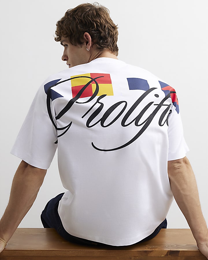 White Oversized Fit Cotton Prolific T-Shirt