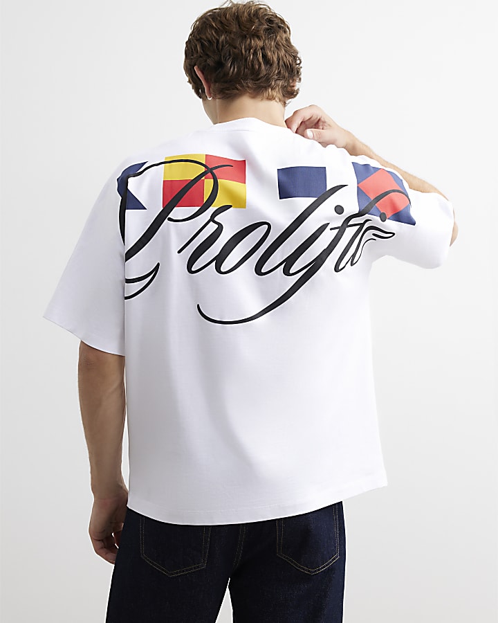 White Oversized Fit Cotton Prolific T-Shirt