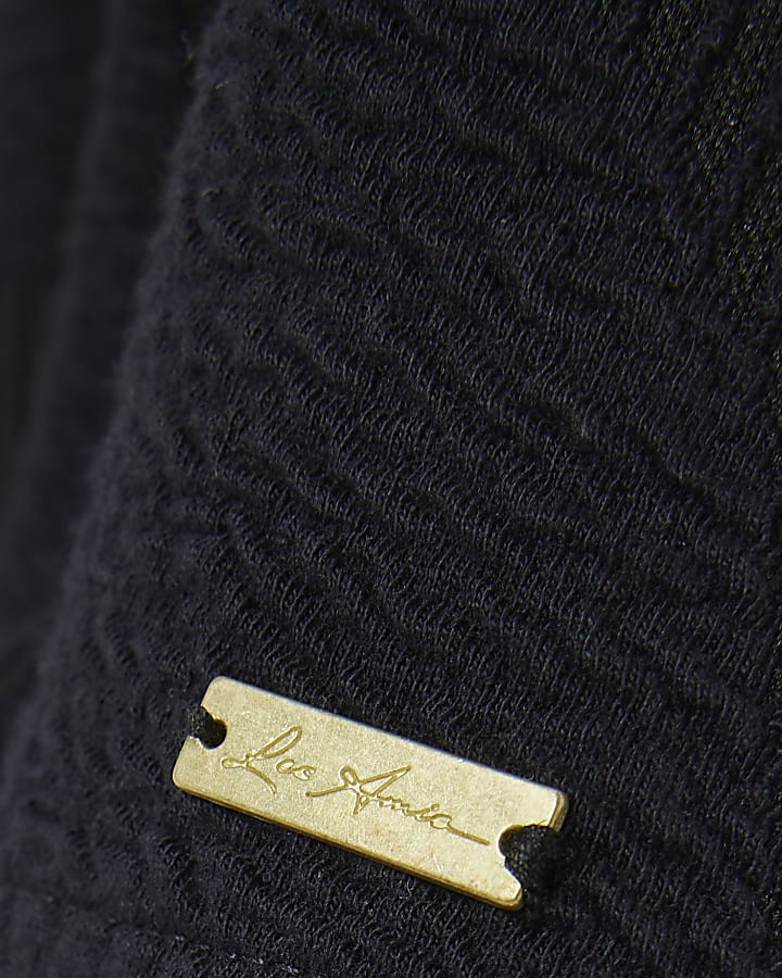 Navy Cotton Geometric Textured Shirt
