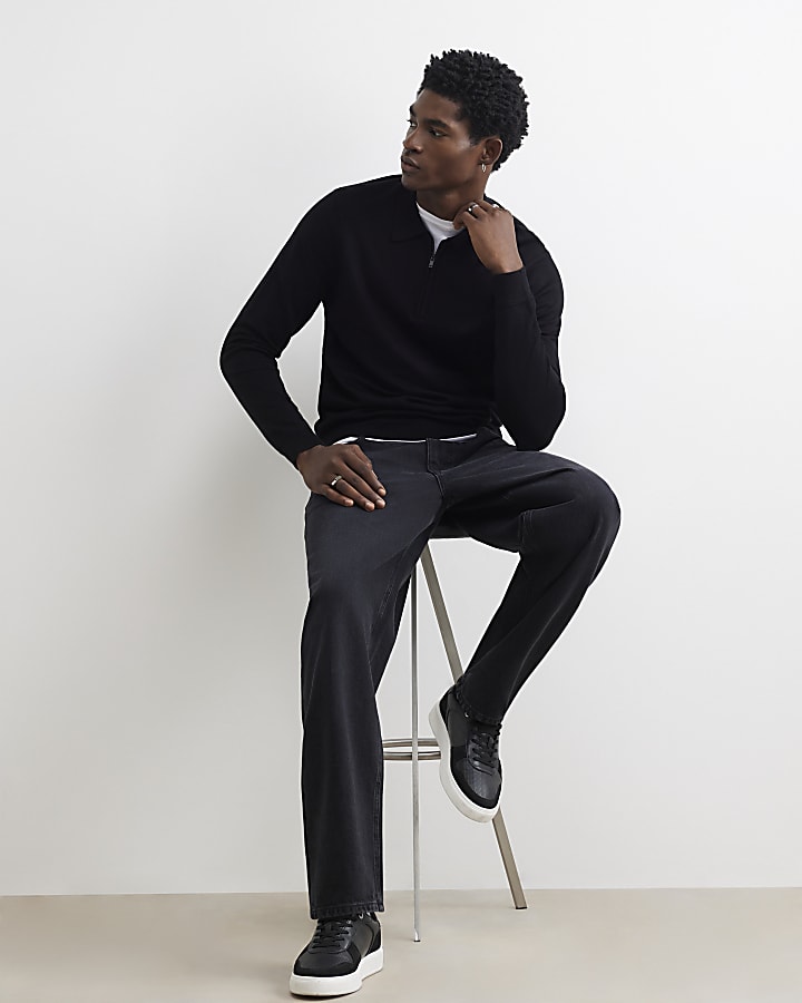 Black Slim Fit Pack Of 2 Polo Shirts