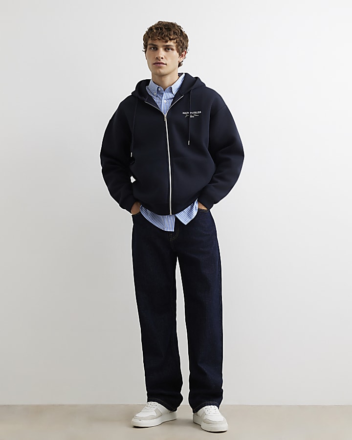 Navy Premium Cotton Maison Hoodie