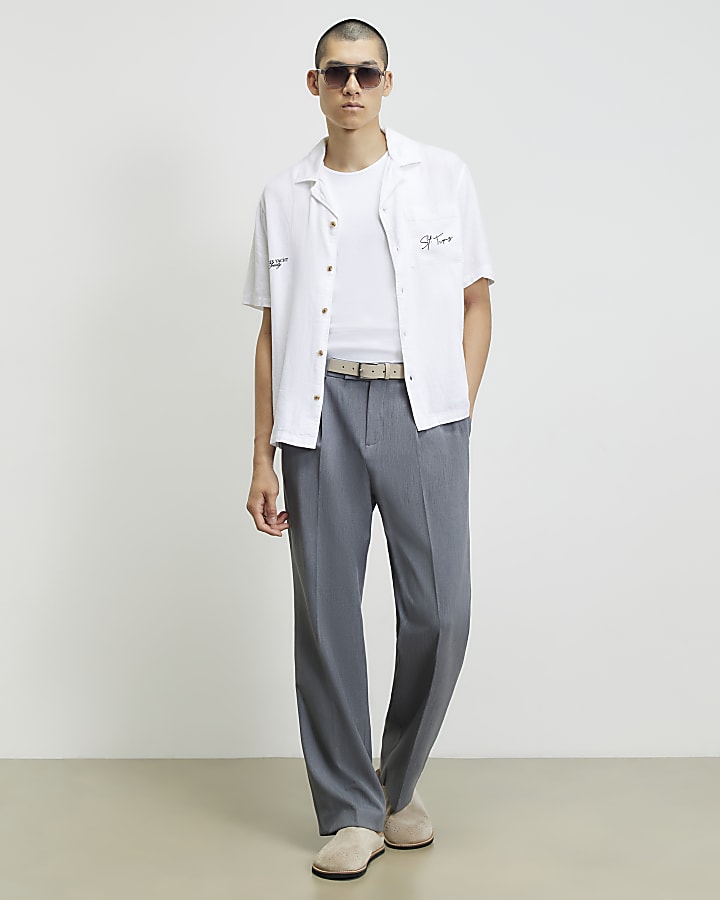 White Linen Blend St Tropez Shirt