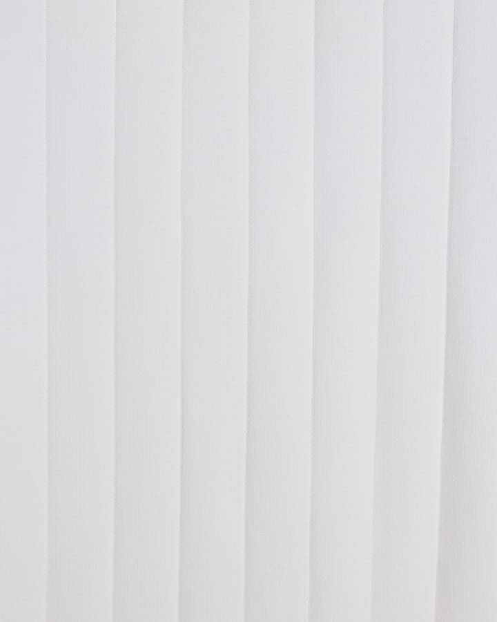 White Muscle Fit Half Zip Jumper