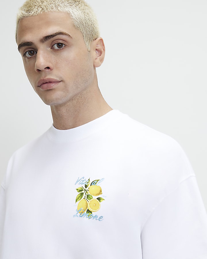 White Oversized Vita Limone T-Shirt
