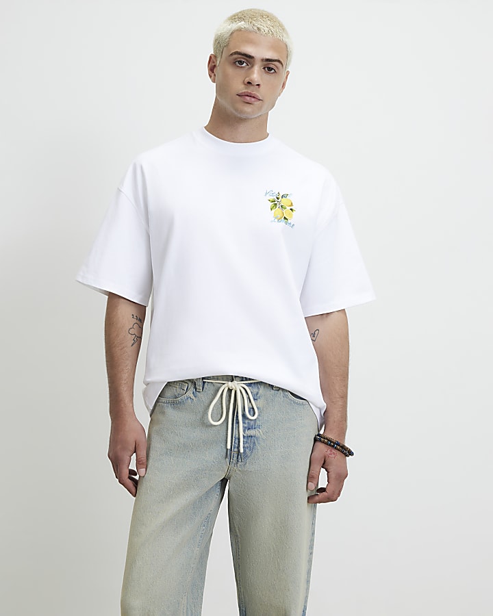 White Oversized Vita Limone T-Shirt