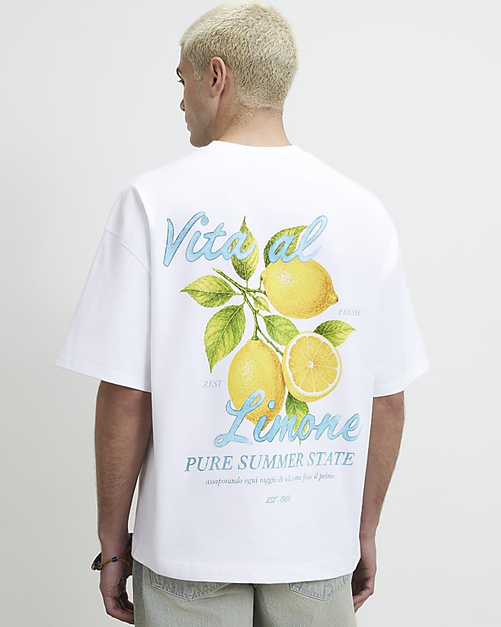 White Oversized Vita Limone T-Shirt