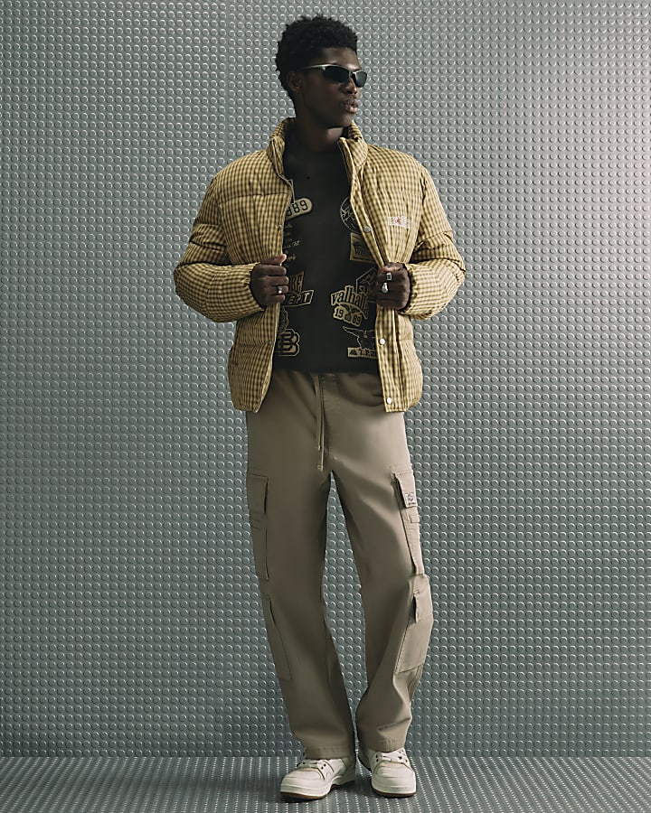 Khaki Regular Fit Knit Badged Jumper