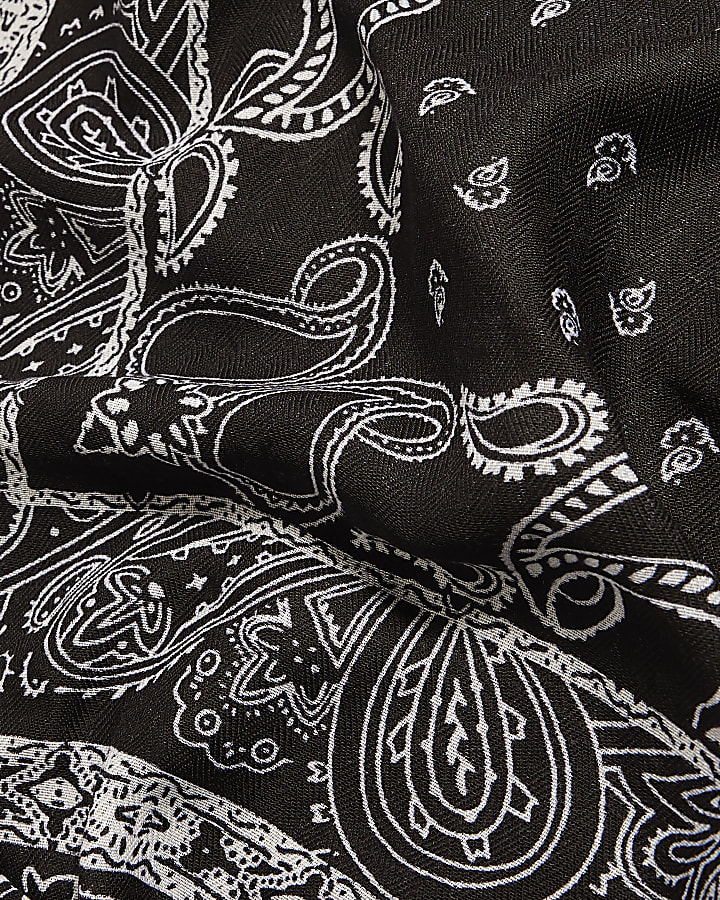 Black Paisley Bandana
