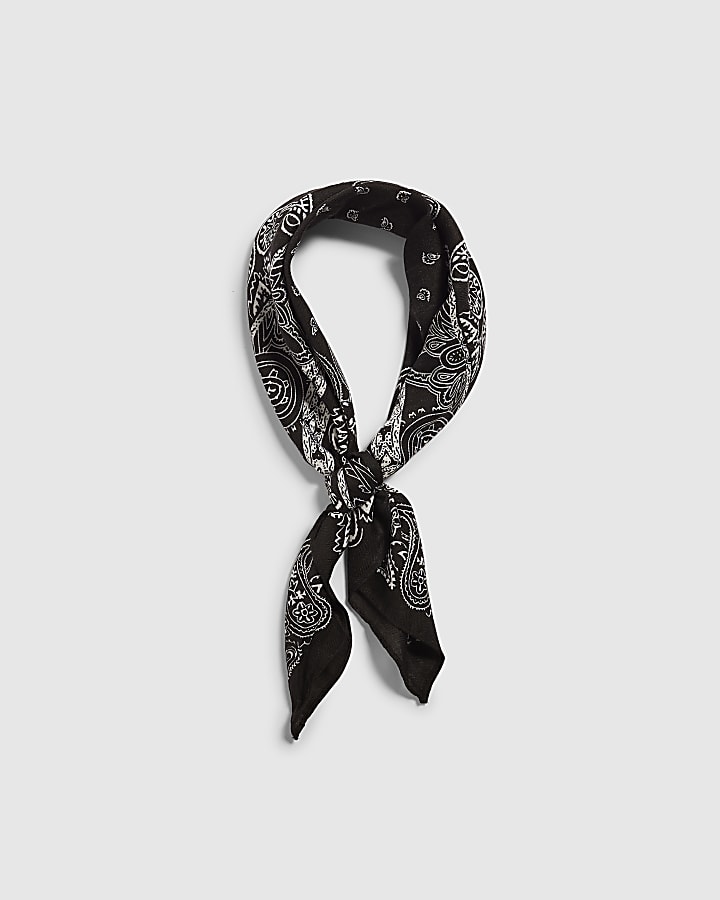 Black Paisley Bandana