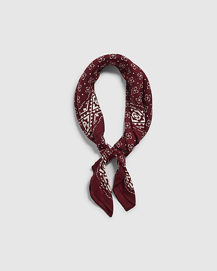 Burgundy Print Bandana