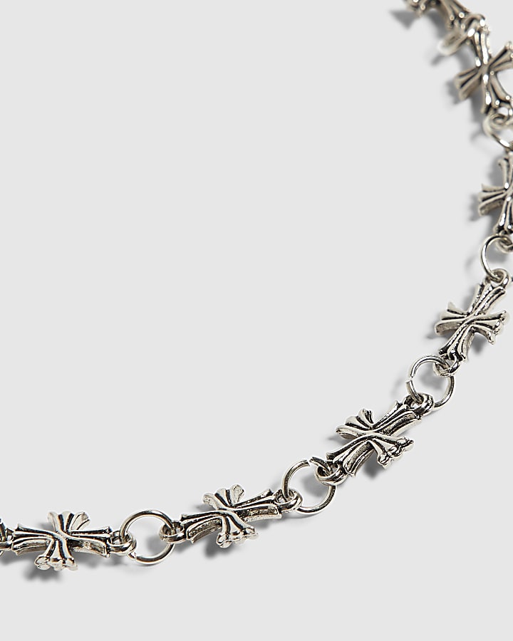 Silver Gothic Cross Necklace