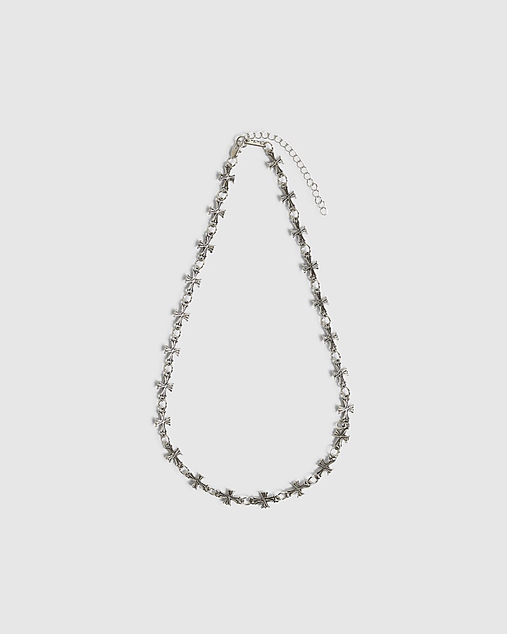 Silver Gothic Cross Necklace