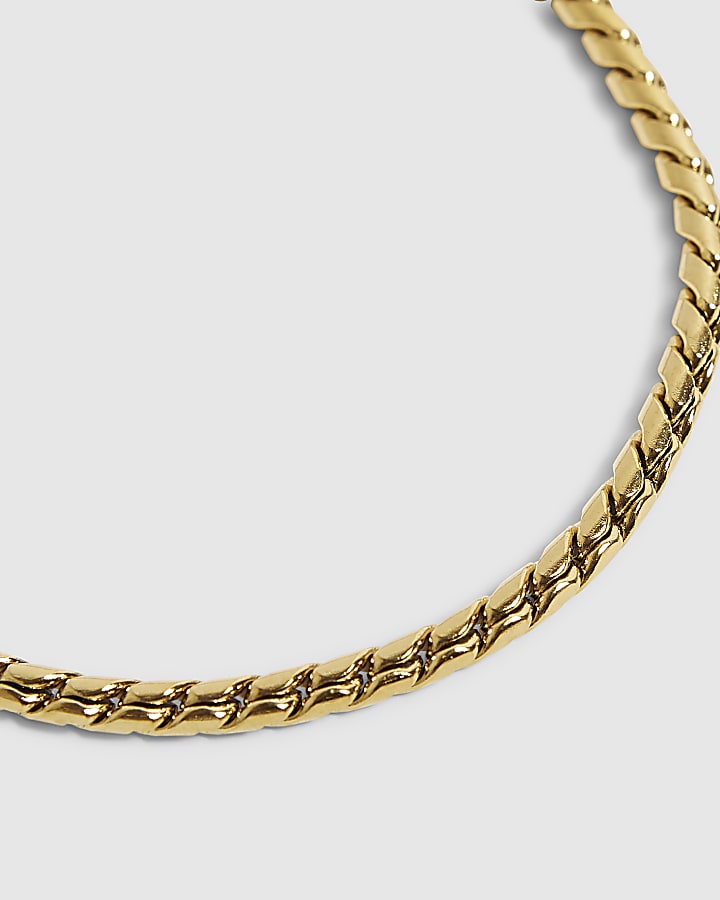 Gold Stainless Steel Box Bracelet