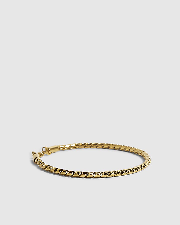 Gold Stainless Steel Box Bracelet