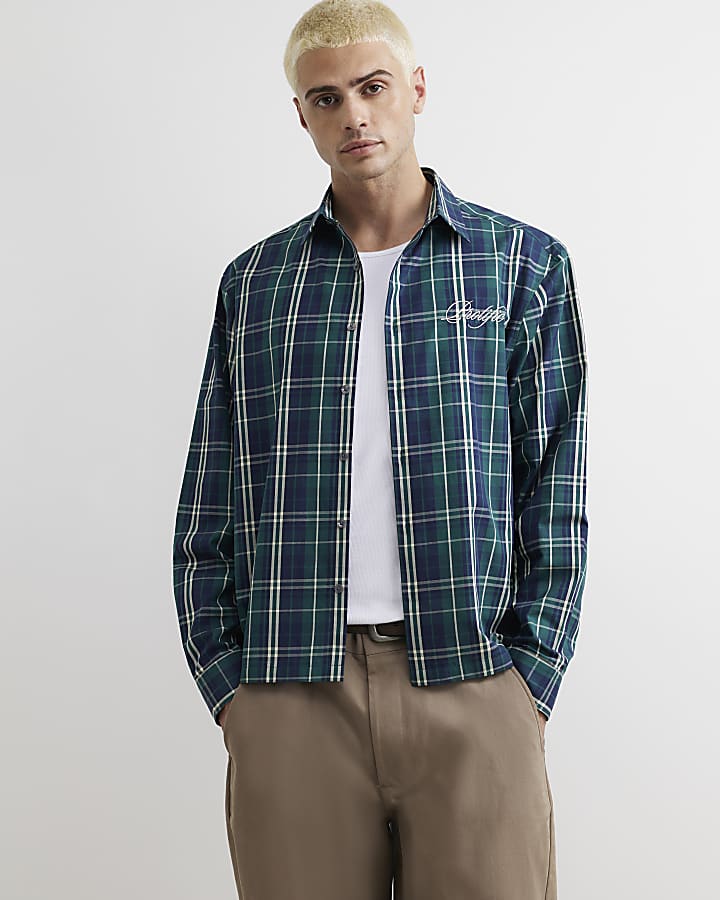 Green Regular Fit Cotton Check Prolific Shirt