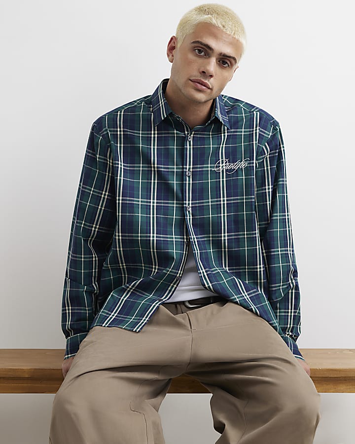 Green Regular Fit Cotton Check Prolific Shirt