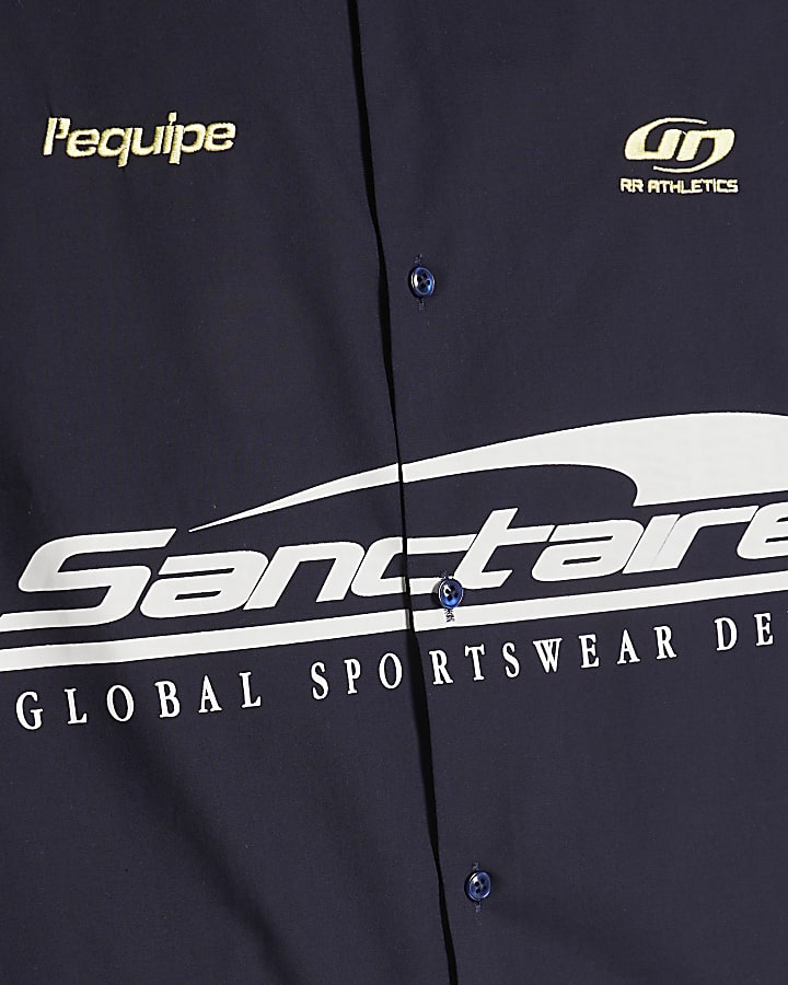 Navy Boxy Fit Sanctaire Shirt